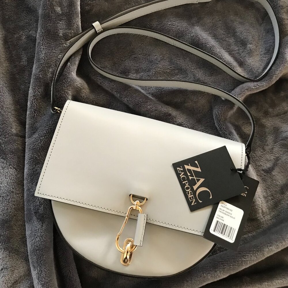 New Zac Posen Belay Saddle Crossbody Purse– Dolphin